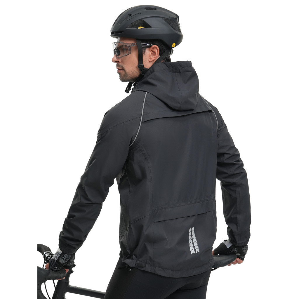 Bergrisar Waterproof Running Cycling Jacket For Men Breathable Rain Jacket Coat Clothing Windbreaker