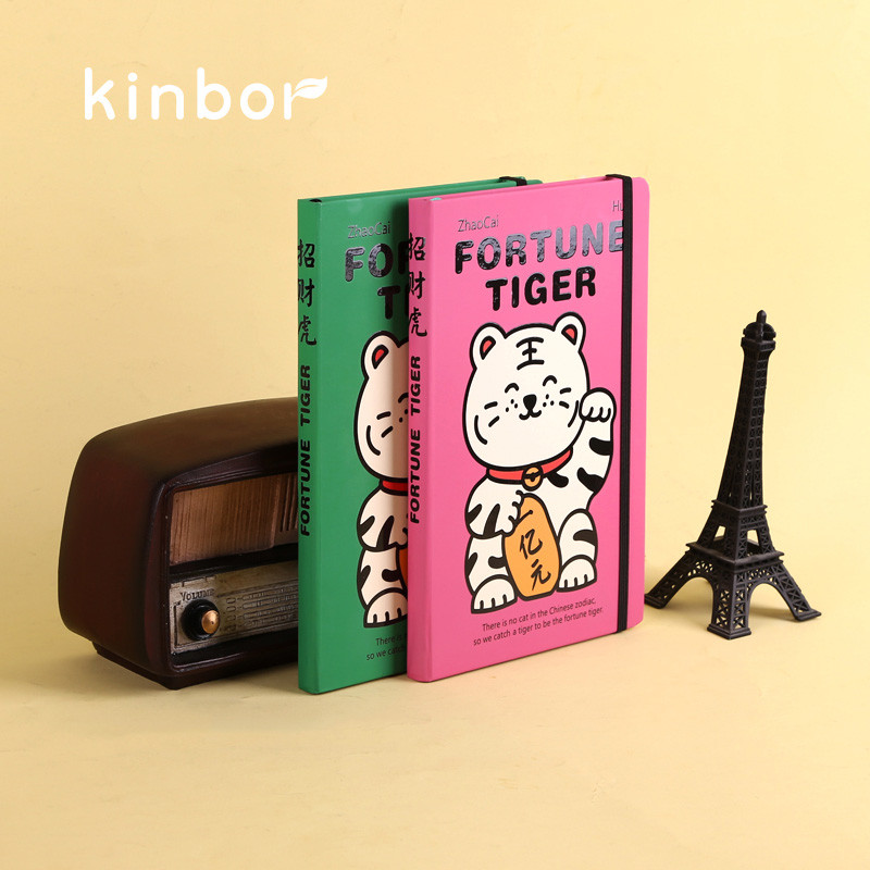 2022 Kinbor A5 Creative Notebook Lucky Tiger Agenda Planner Hand Account Kawaii Cute Efficiency Book