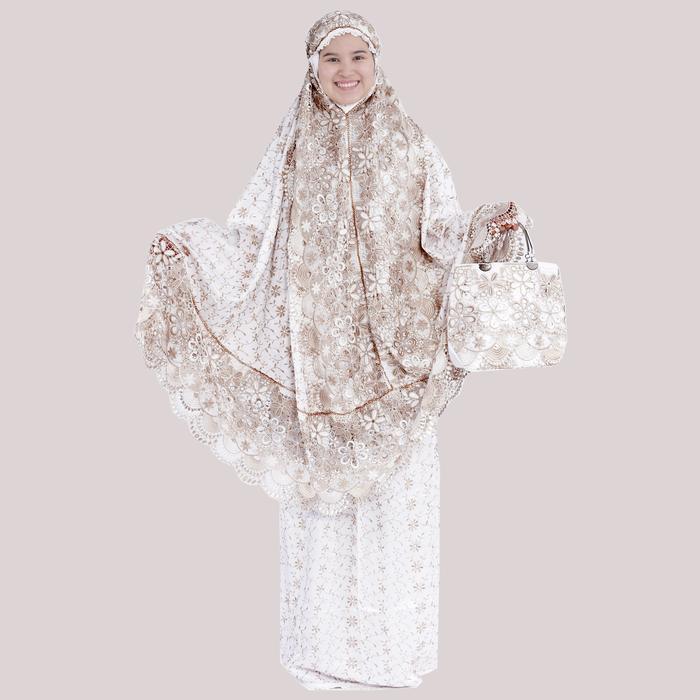 Mukena Sutra Paris Prada KD Lebar Tas Behel / Mukena Sutra Ori Bagus