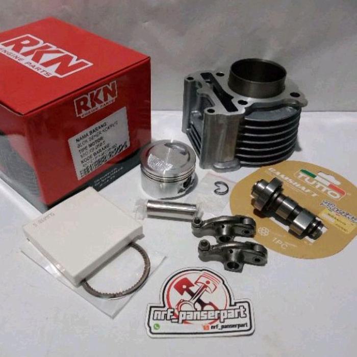 Paket Bore Up Blok Seher/Boring Set 58,5 Mm Pen 15+Templar Rra+Noken As Racing Yamaha Mio