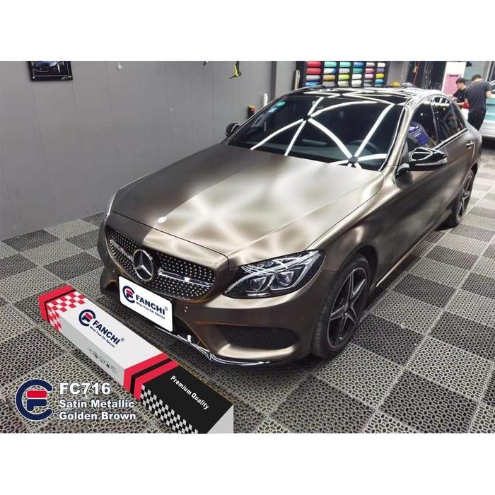 MURAH Sticker Satin Golden Brown 50cm