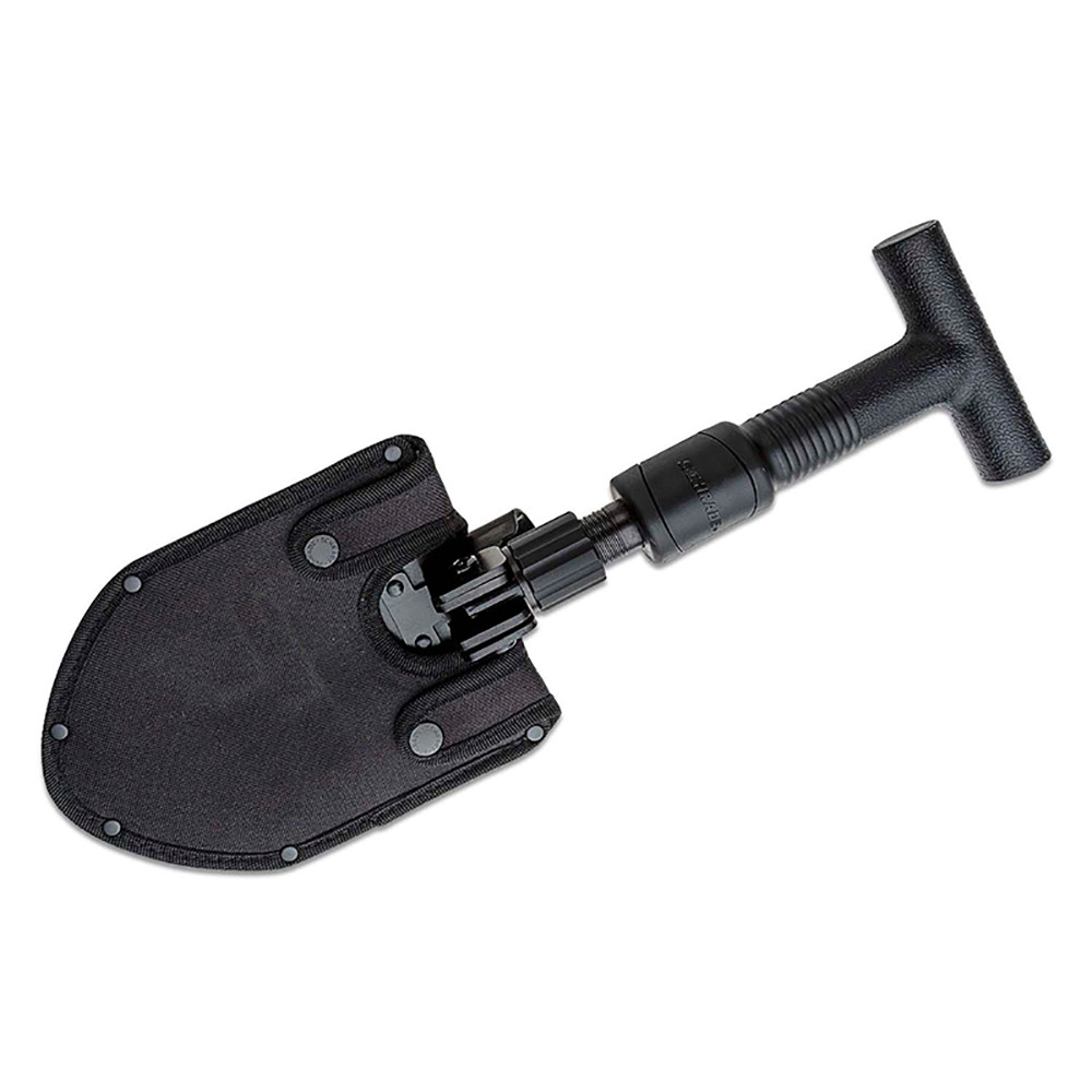 Schrade Telescoping Folding Shovel Hoe Garden Tools PP Handle with Aluminum Inner Tube Black Polyest