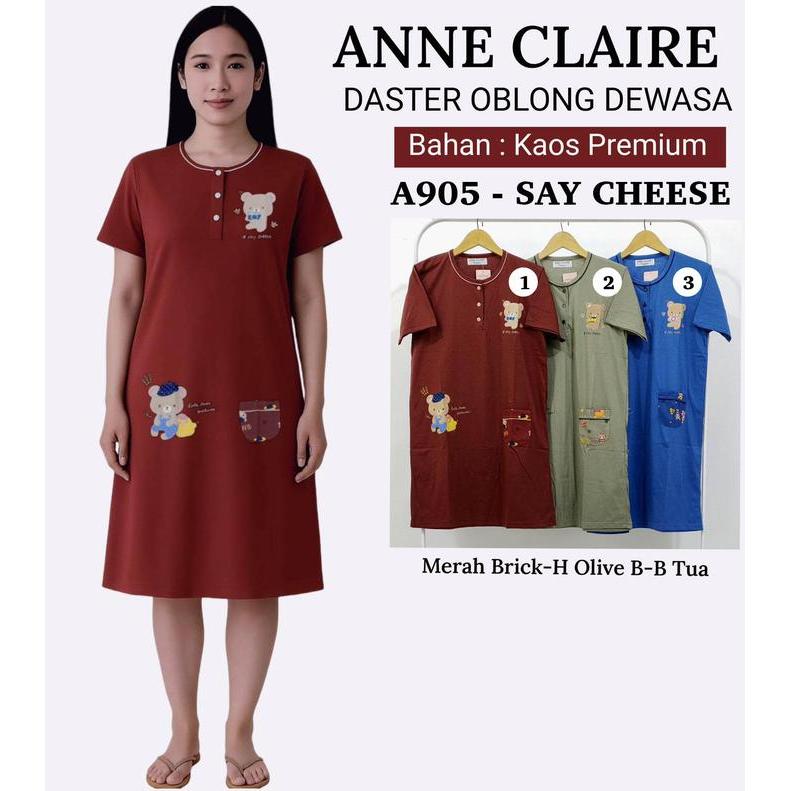Anne Claire Dt Daster Lengan Pendek All Size Anne Claire Bumil Busui Oblong Baju Tidur Mamasize