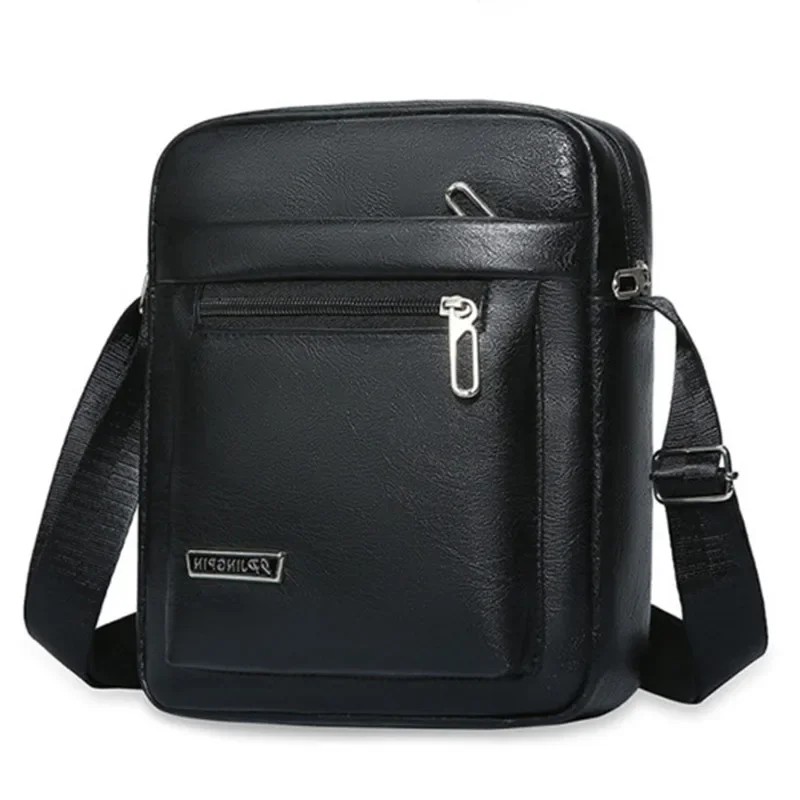 Man Messenger Bag Fashion Business Leather Bags Fanny Pack Men'S Genuine Leather Body Shoulder Bags