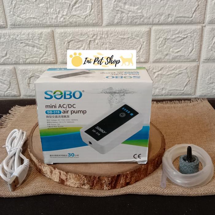 SOBO SB 318 AC DC 1 LUBANG AERATOR OTOMATIS ( AERATOR EMERGENCY )