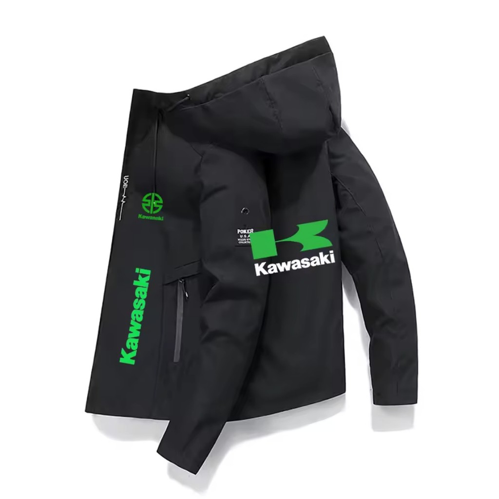 Nueva chaqueta premium Kawasaki para hombre (2026), prenda de moda para primavera/otoo, chaqueta