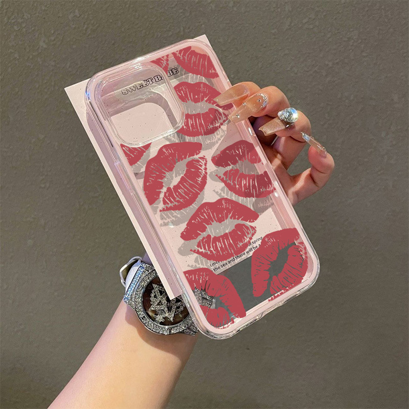 Terbaru Bekas Ciuman Berwarna Merah Muda Case Xiaomi Xiaomi 15 Ultra 15T Pro Poco M7 Plus C85 Pro Xi