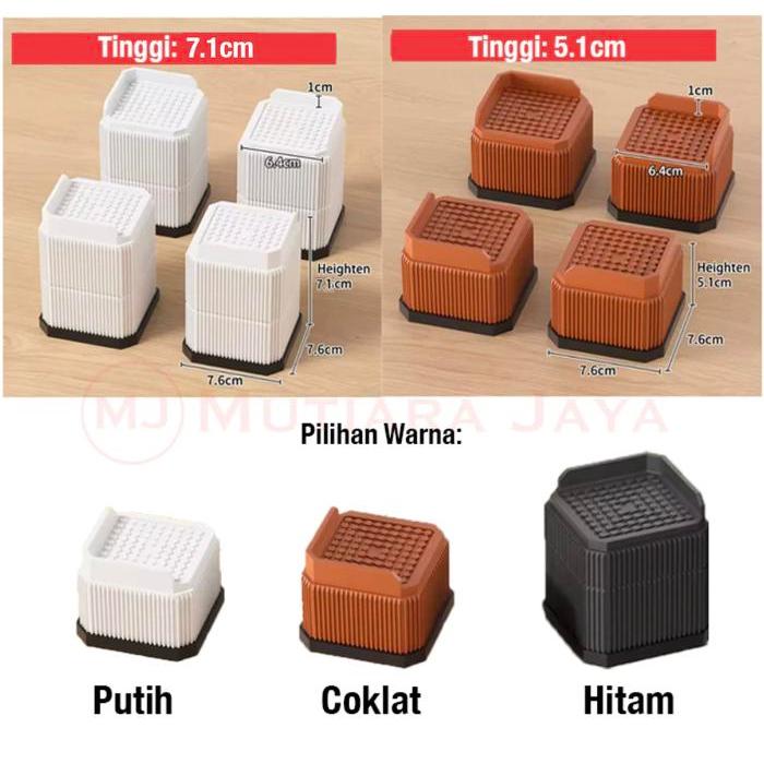 Plato Peninggi Penambah Tinggi Ganjalan Kaki Meja Laci Sofa Lemari Kursi Furniture