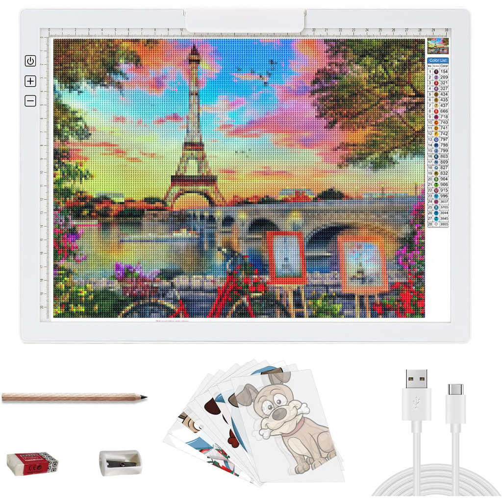 A4 Light Box, Rechargeable Led Light Pad With 6 Level Adjustable Brightness,Tracing Light Box Pad