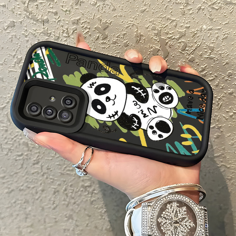 Casing Hp Samsung Galaxy A51 M40s Case Casing Panda kecil yang rusak pola Kasus HP Tangga Langit Mew