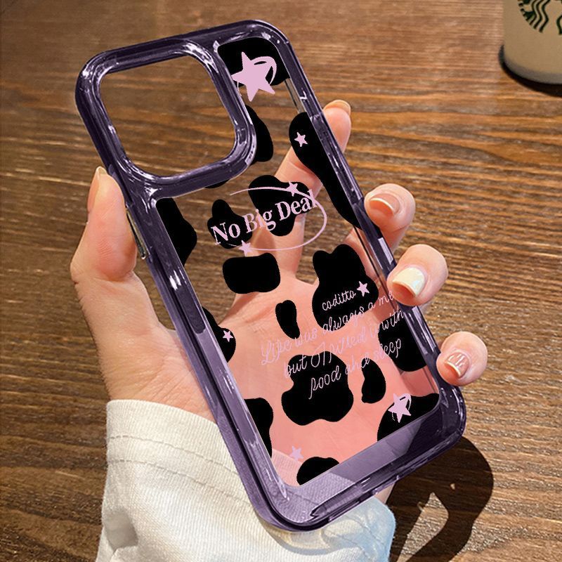 Cewek Purple Aesthetic Leopard Case Iphone 17 Air 16E 16 Pro Max 15 Plus 11 7 8 12 Mini 14 13 X Xs X