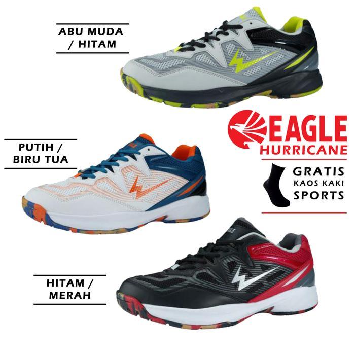 READY Eagle Hurricance Badminton Shoes Sepatu Badminton Eagle Hurricane Original - Sepatu Bulu
