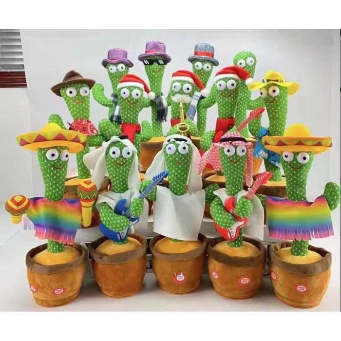 Mainan Kaktus Goyang Gerak Joget Bisa Ngomong Bicara Rekam Dancing