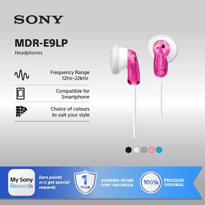 Sony Mdr-E9Lp Ex Ear Earphone / E9 Lp / Mdre9 / E9-Lp