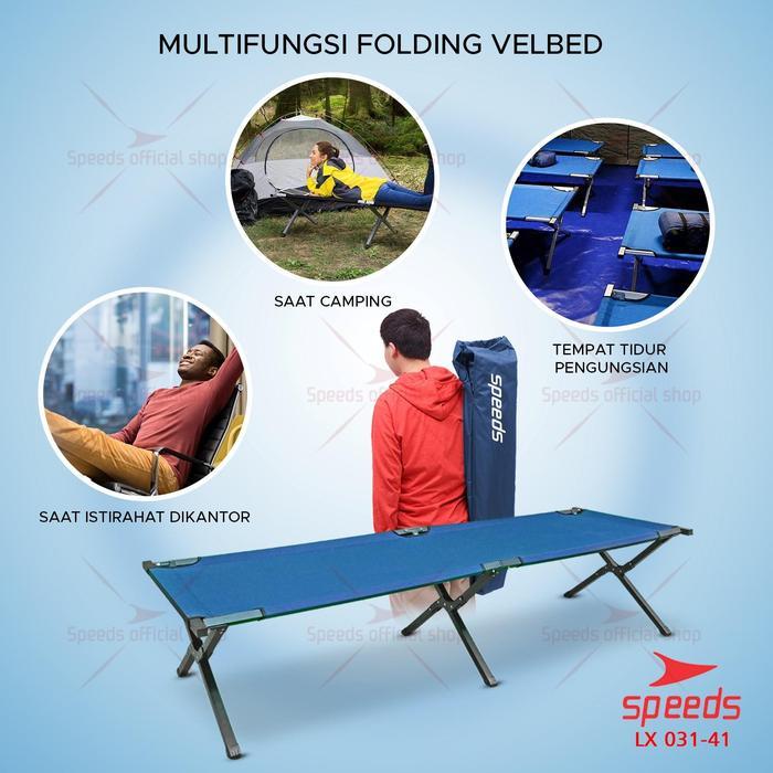 SPEEDS TEMPAT TIDUR VELBED CAMPING RANJANG KURSI LIPAT TIDUR PORTABLE 031-41