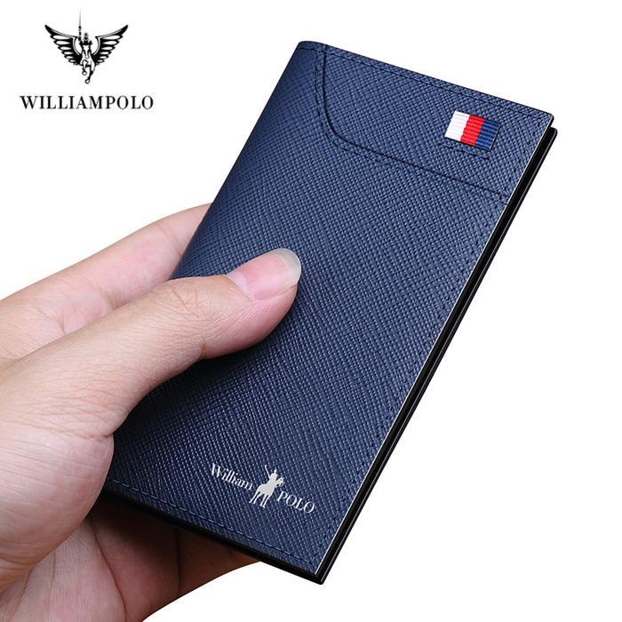 Williampolo Mens Slim Wallet Credit Card Holder Bifold Mini Purse