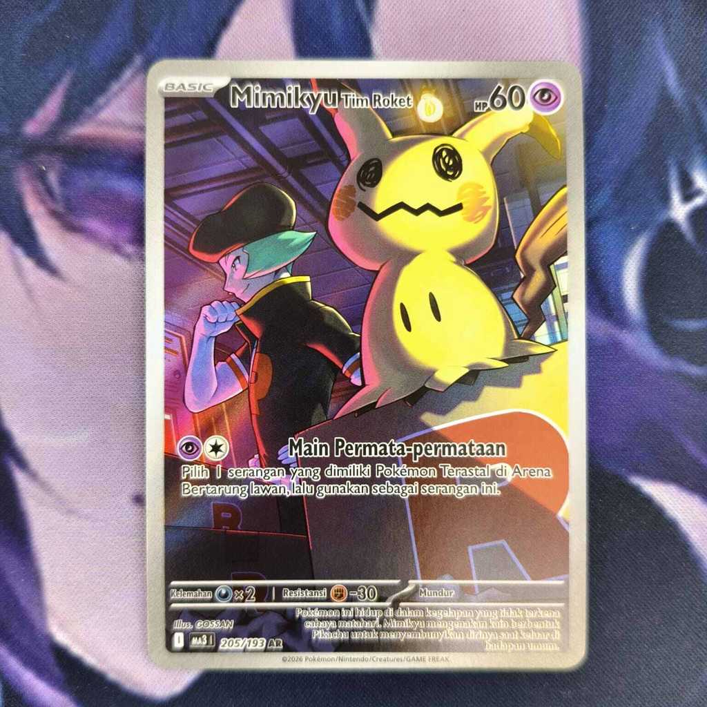 pokemon (ID) mimikyu tim roket - MA3 205/193 - AR