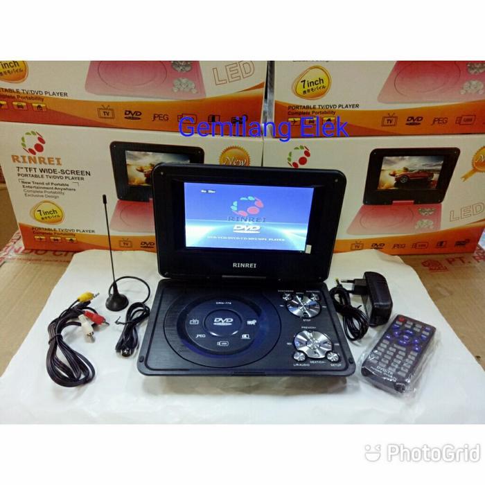 PORTABLE TV DVD USB RADIO RINREI 7 INCH