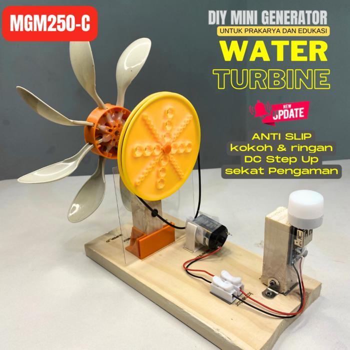 Kincir air Turbine Turbin water turbine generator diy project sain dan edukasi Lampu Led
