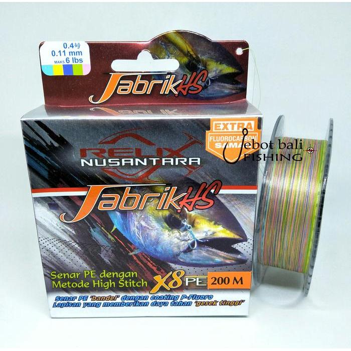 Pe Jabrik 0.4 X8 200M - Senar Tali Pancingrelix Nusantara