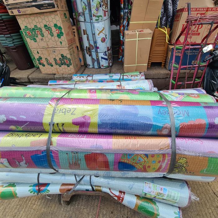 tikar gulung plastik / karpet lantai motif / lipat murah 120 x 170 cm
