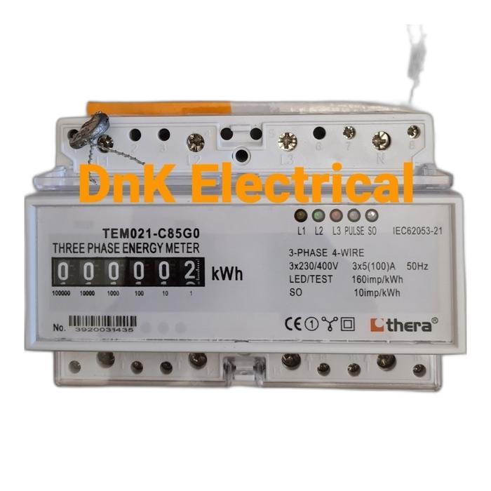 Kwh Meter 3Phase Merk Thera Temo21 Model Counter ( Analog ) Direct
