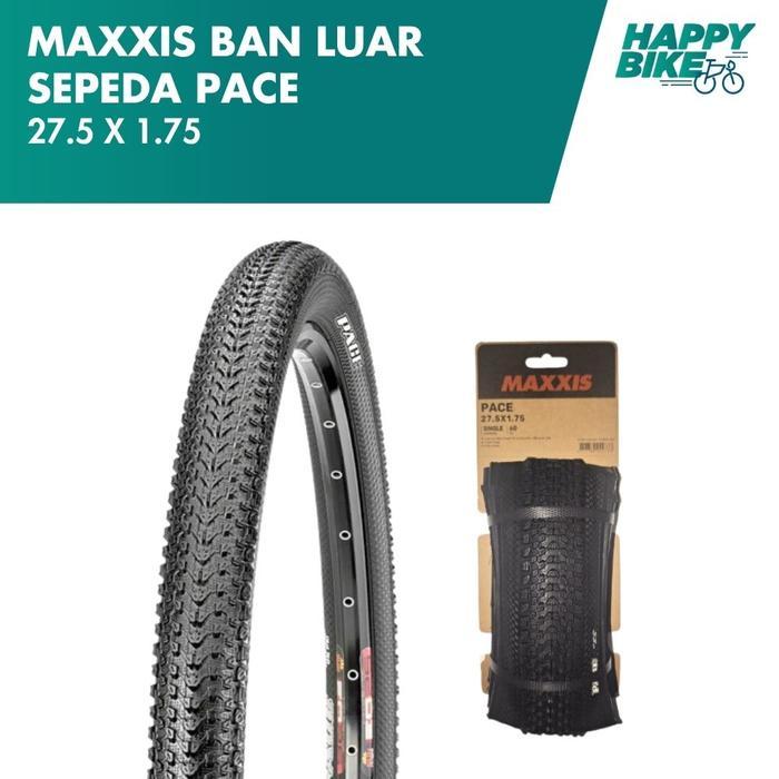 MAXXIS Ban Luar Sepeda Pace 27.5 x 1.75 60 TPI Bicycle Outer Tires MTB Gravel Cross Country Kevlar