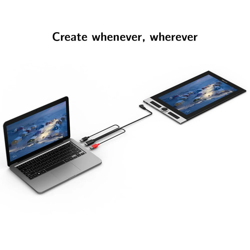 3 in 1 Cable for xp Tablet Artist 10(2nd Gen), Artist 12 (2nd Gen), Artist 13 (2nd Gen), Artist 16