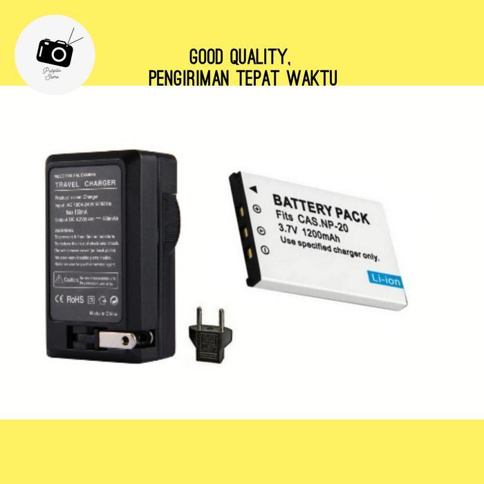 Charger & Baterai Casio Exilim EX-Z11 EX-Z60 EX-Z65 EX-Z70 EX-Z75 EX-Z77 Batre Casan