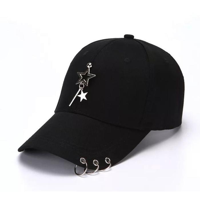 Trend topi korea style Topi anting tengah / Cincin kpop / topi baseball / topi pria / topi wanita
