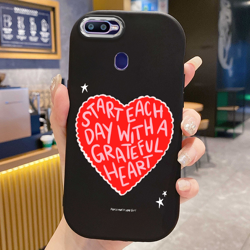 Casing Hp Untuk OPPO F9 F9 Pro A7x Realme 2 Pro U1 Case Casing Kalung Cinta pola Kesing HP Cesing bu