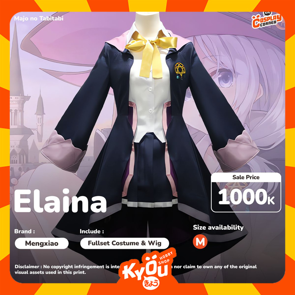 [SELL] Mengxiao Elaina Cosplay Costume Set Majo no Tabitabi (Size M) [KCC]