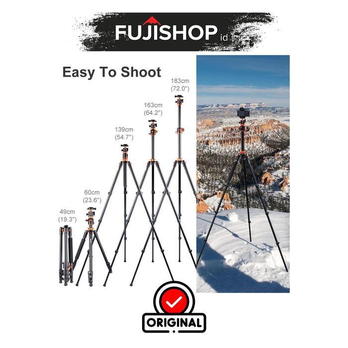 K&F CONCEPT TRIPOD S211 TRIPOD MONOPOD FLATLAY TRANSVERSE CENTER COLUMN