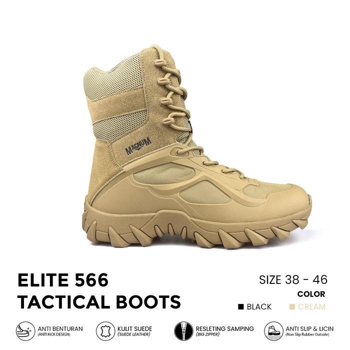 Magnum Sepatu Tactical Elite 566 Sepatu Militer PDL Satpolpp Linmas 8 Inch Kokoh Tahan Lama Desain
