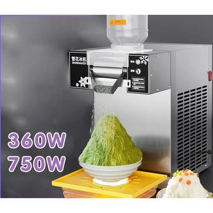 Mesin serut es 360W 750W 1 Set Mesin Es Serut Bingsoo Korea Otomatis Mesin Pembuat Es Salju Mesin Cu