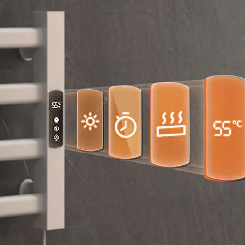 Towel Warmer Heater Bathroom Electric Heated Drying Rack Towel Warmer Shower Door Towel Bar for