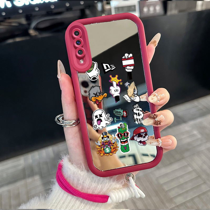 Casing Hp untuk Samsung Galaxy A50 A50s A30s Case Casing Hantu pola Silikon Softcase Kasing HP tali 