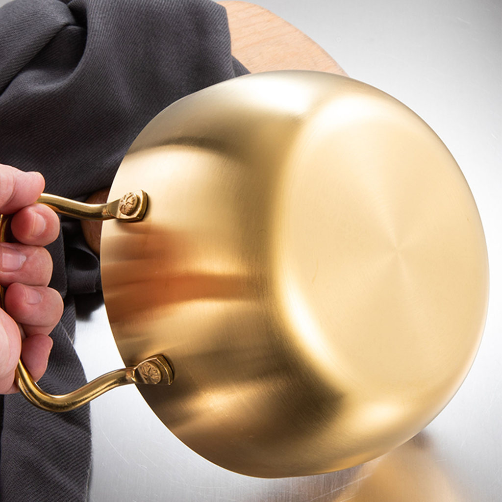 Stainless Steel Soup Pot, Deep Double-Handled Noodle Pot, Restaurant Noodle Cooking Pot, Small