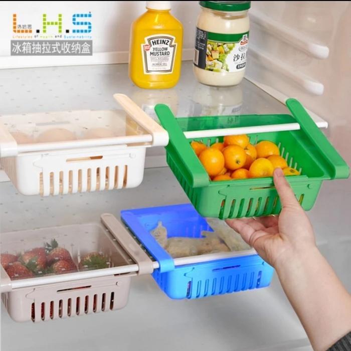 Rak Kulkas Storage Wadah Tempat Telur Sayur Buah Warna