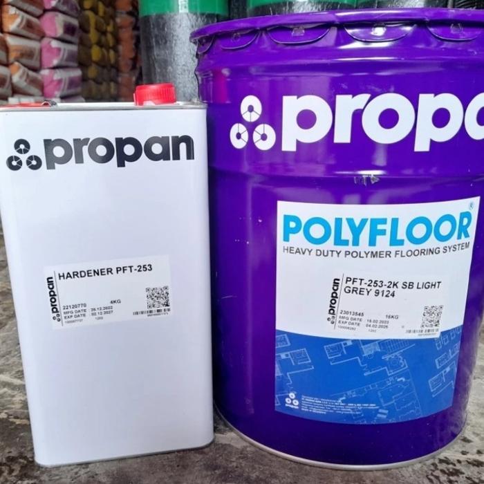 Propan Polyfloor PFT 253 2K SB LIGHT GREY Cat Epoxy Lantai 20kg Set