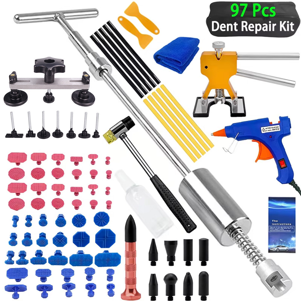 Car Body Paintless Dent Repair Tools Dent Repair Kit Auto Hail Pit Dent Puller Glue Puller Tabs
