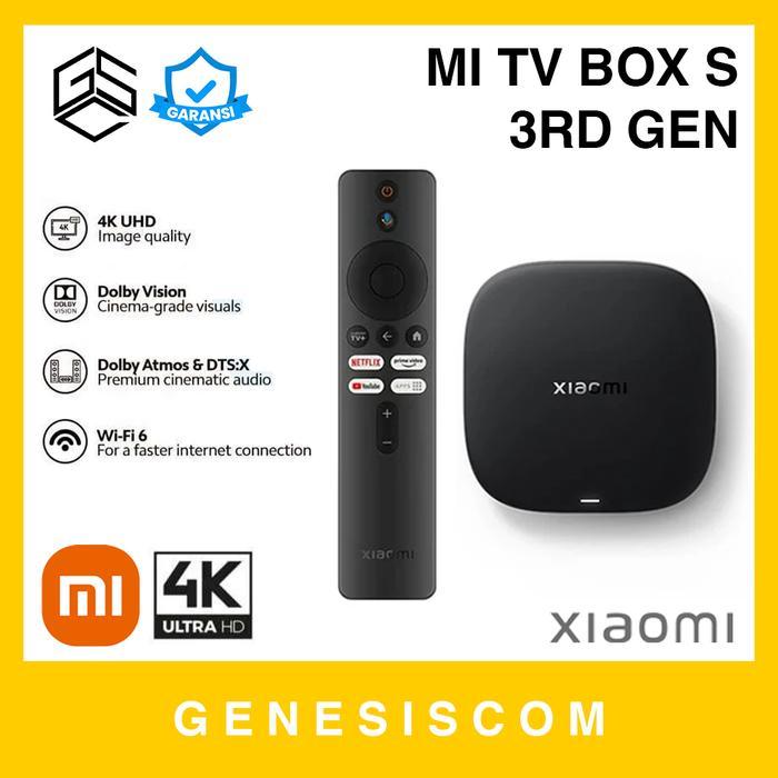 XIAOMI Mi TV Box S + Remote (3rd Gen) - Android Google Smart TV Dolby Vision Atmos HDR 4K Ultra HD