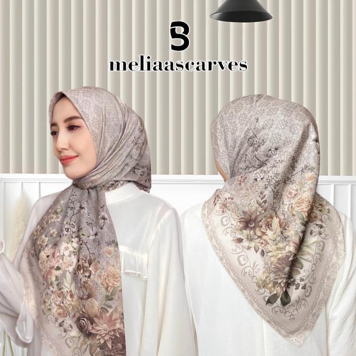 Meliaa scarves( isi 3+2)segiempat butik Katun sublim Jilbab Muslim Nyaman Square