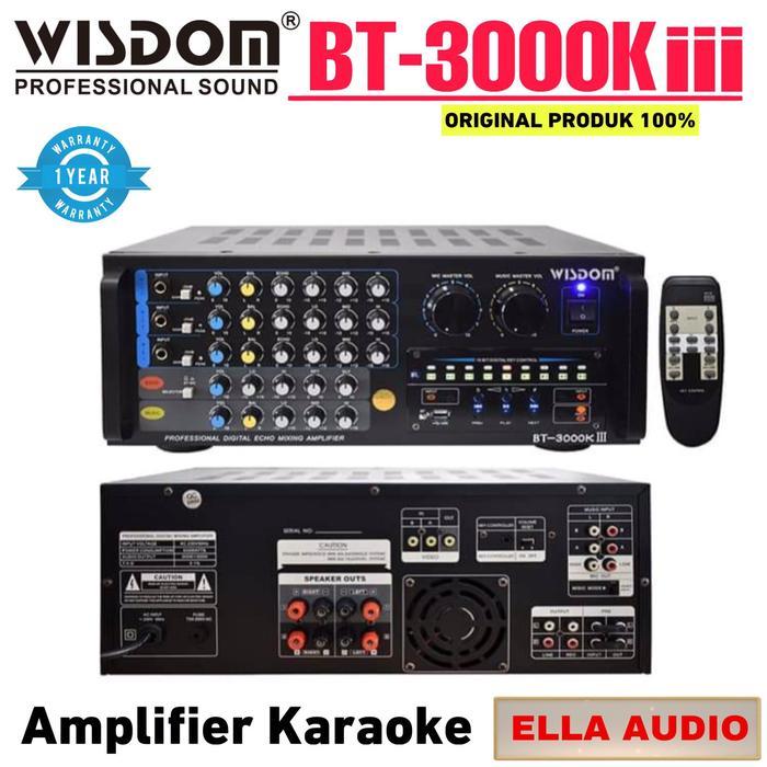 Wisdom Amplifier Karaoke BT-3000K III USB 3-input Mic Karaoke Mixing Ampli BT 3000K iii