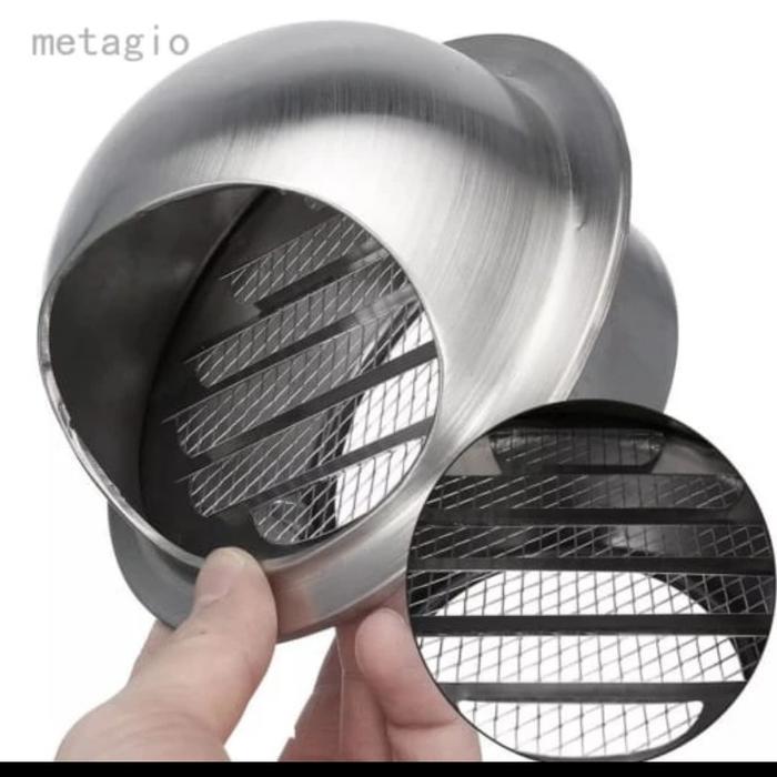 EXHAUST FAN PENUTUP CEROBONG ASAP 4 INCHI STAINLESS/PENUTUP EXHAUST