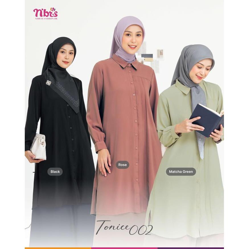 NIBRAS TONICE 002 TUNIK NIBRAS SIMPLE TUNIK POLOS TUNIK LEBARAN