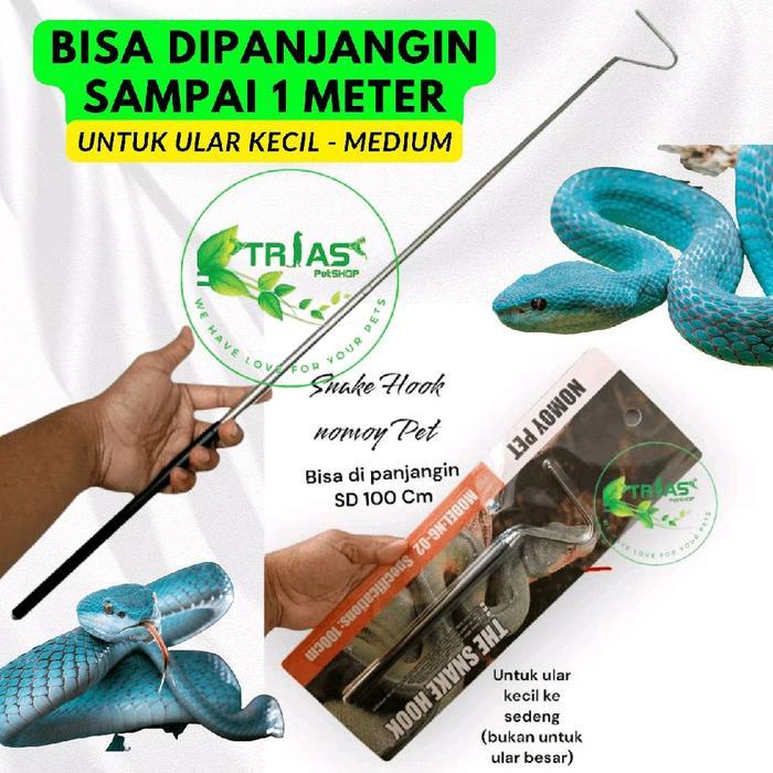 Snake Hook nomoy pet 1 meter pengait ular snake hook Black Portable Alat