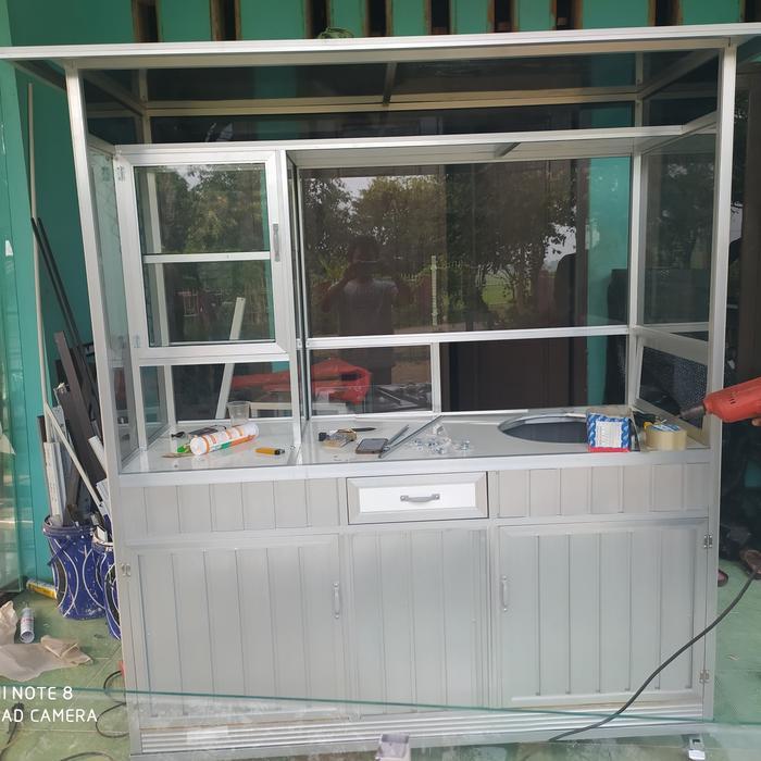 Gerobak aluminium baso mie ayam