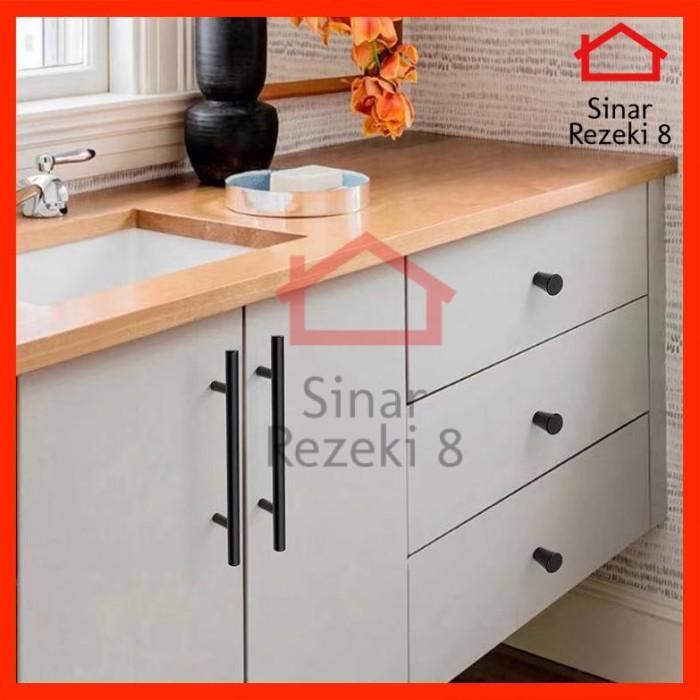 Handle Laci Tarikan 7018 Hitam Minimalis Knob Bulat Bulat Pintu Lemari