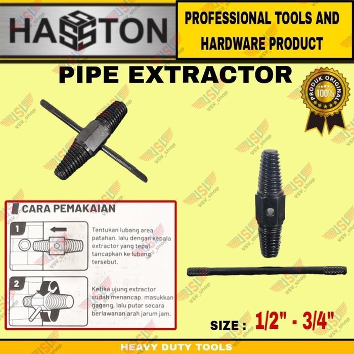 "New" HASSTON alat Pembuka Drat patah Tap Kran Air Patah Dalam Pipe Extractor